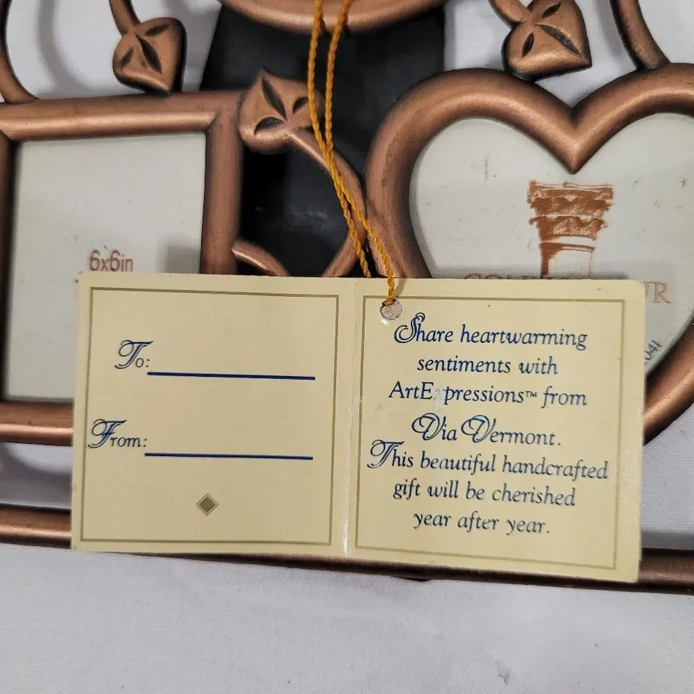 Via Vermont Art Expressions Copper Tone Photo Frame NWT